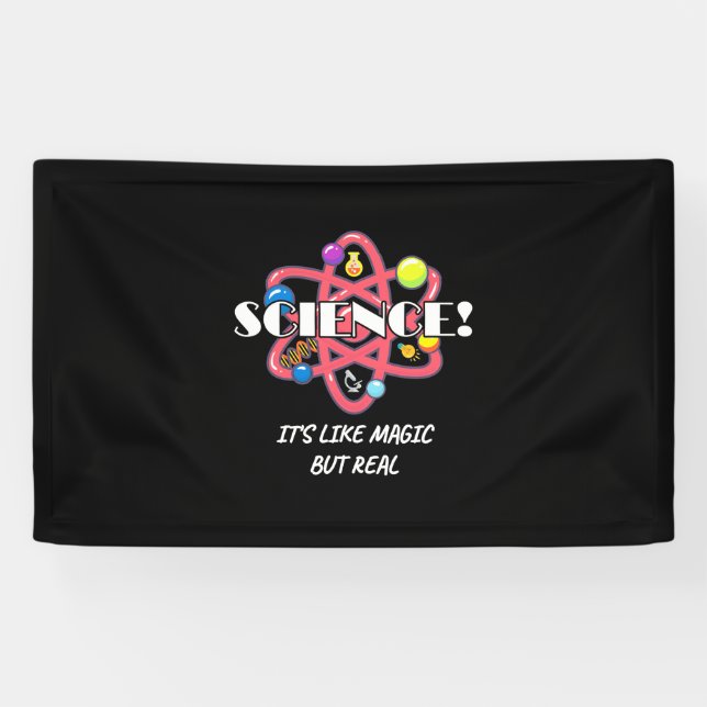 Teacher Chemistry Science Is Like Magic But Real Banner (Horizontal)