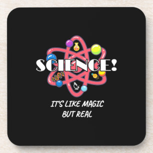 Teacher Chemistry Science Is Like Magic But Real Beverage Coaster