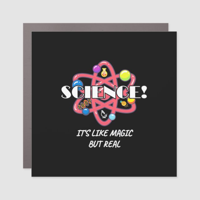 Teacher Chemistry Science Is Like Magic But Real Car Magnet (Front)