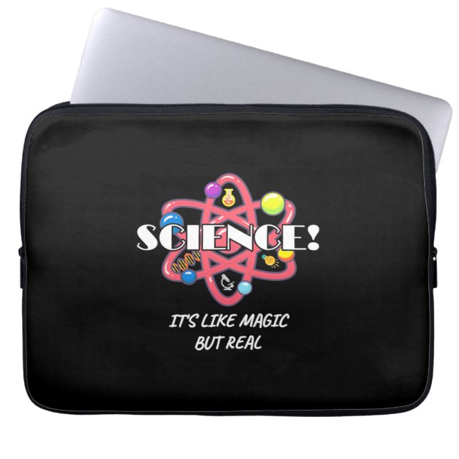 Teacher Chemistry Science Is Like Magic But Real Laptop Sleeve (Front)