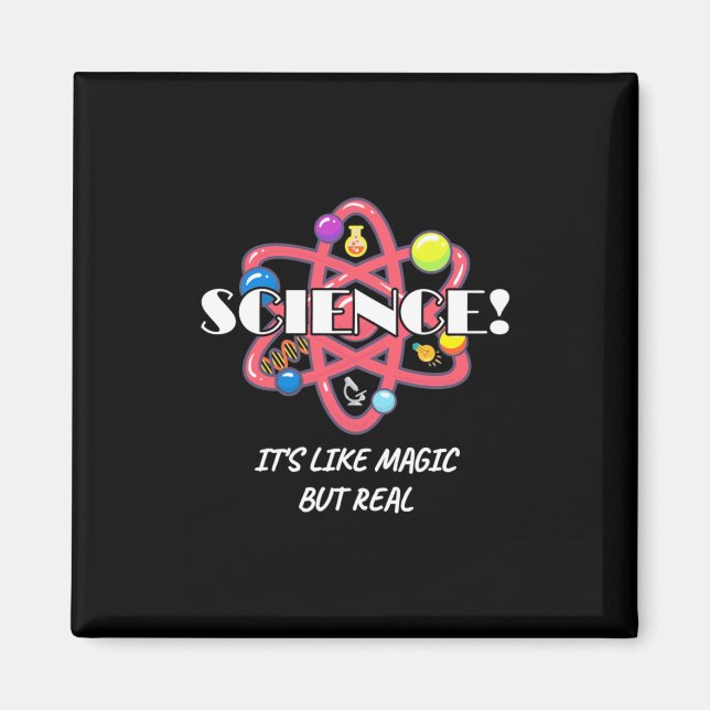 Teacher Chemistry Science Is Like Magic But Real Magnet (Front)