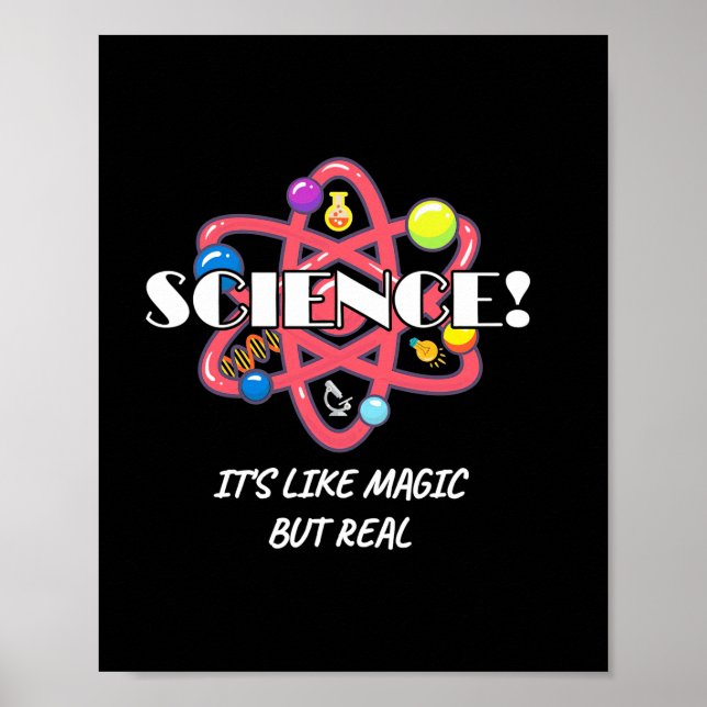 Teacher Chemistry Science Is Like Magic But Real Poster (Front)