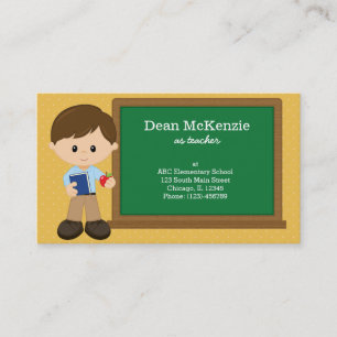 Teacher * choose background color business card