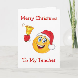 TEACHER/CHRISTMAS EMOJI FOR TEACHER HOLIDAY CARD