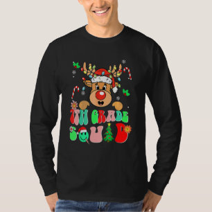 Teacher Christmas Funny 7th Grade Squad Reindeer G T-Shirt