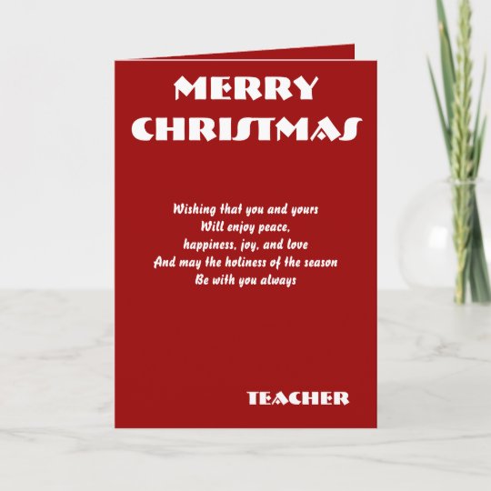 Teacher Christmas greeting cards | Zazzle.com