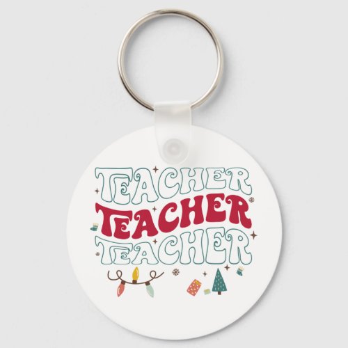 Teacher Christmas Keychain
