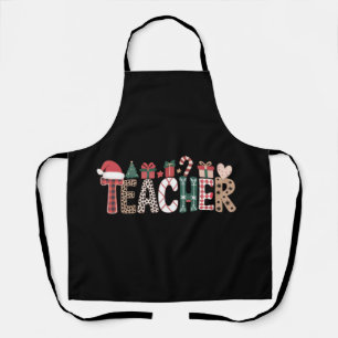 Teacher Christmas Life Teach Love Inspirational  Apron