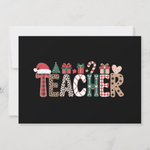 Teacher Christmas Life Teach Love Inspirational Holiday Card