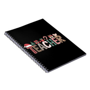 Teacher Christmas Life Teach Love Inspirational  Notebook