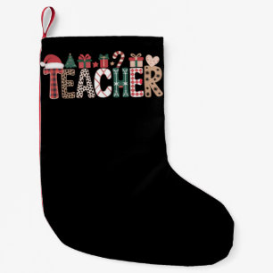 Teacher Christmas Life Teach Love Inspirational  Small Christmas Stocking