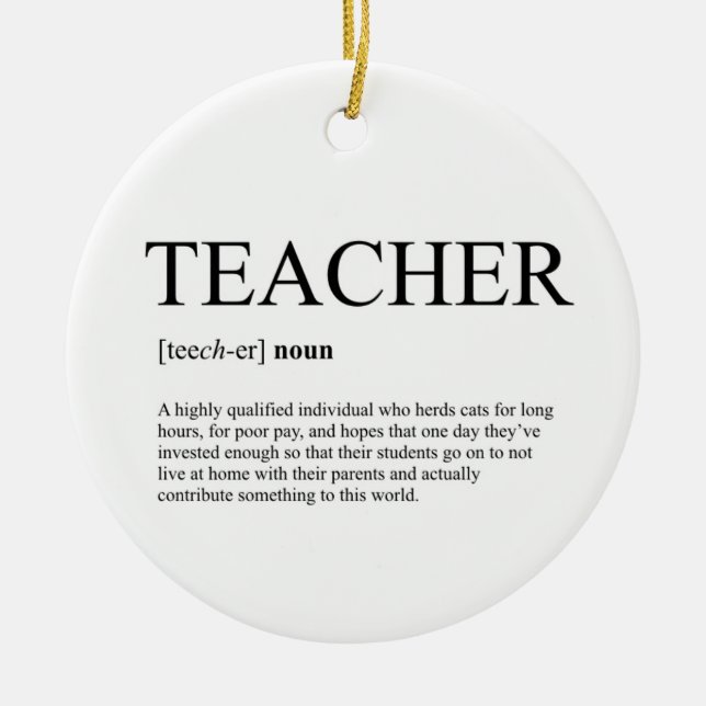 Teacher Christmas Ornament (Front)