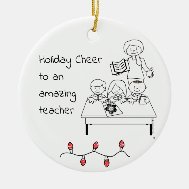 Teacher Christmas ornament - Customize (Front)