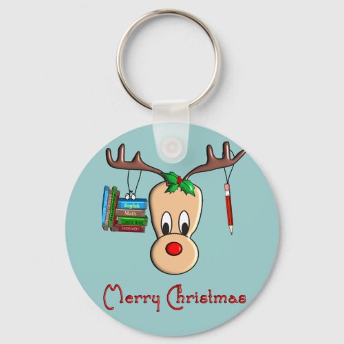 Teacher Christmas Reindeer__Adorable Gifts Keychain