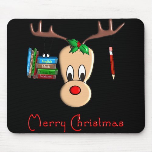 Teacher Christmas Reindeer__Adorable Gifts Mouse Pad