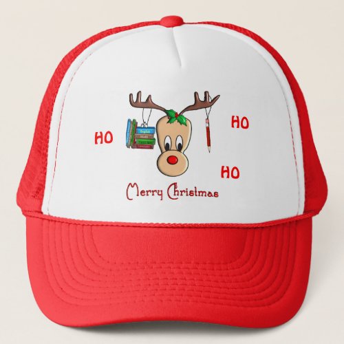 Teacher Christmas Reindeer__Adorable Gifts Trucker Hat