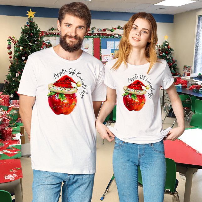 Teacher Christmas Tees | Apple Of Knowledge  (Creator Uploaded)