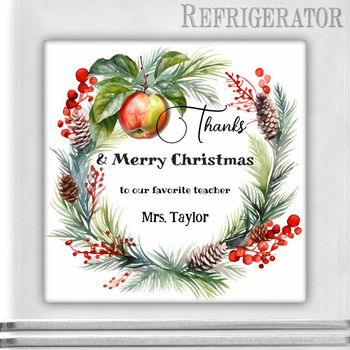 Teacher Christmas Thank You Magnet