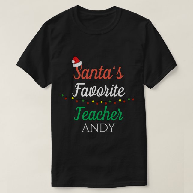 Teacher Christmas Thank You Xmas Appreciation Gift T-Shirt (Design Front)