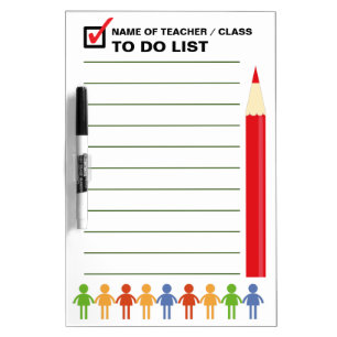 Teacher / Class "To Do List" Dry Erase Board