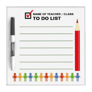 Teacher / Class "To Do List" Small Dry Erase Board