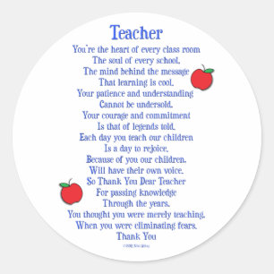 Teacher Classic Round Sticker