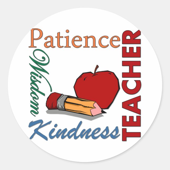 TEACHER CLASSIC ROUND STICKER (Front)