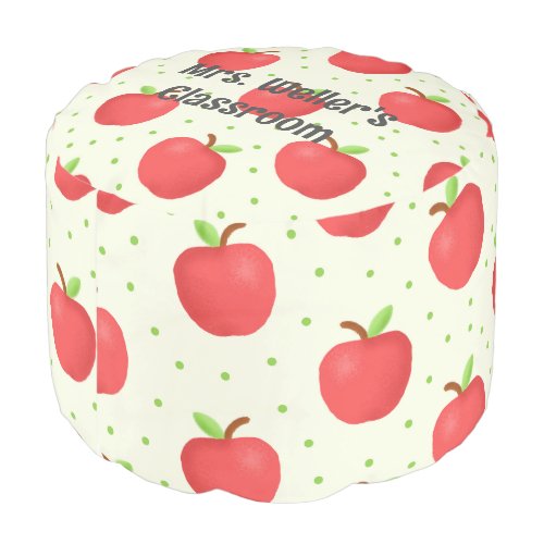 Teacher Classroom Apple themed calm_down corner Pouf