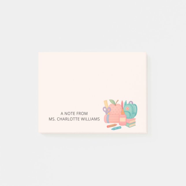 Teacher Classroom Back to School Post-it Notes (Front)