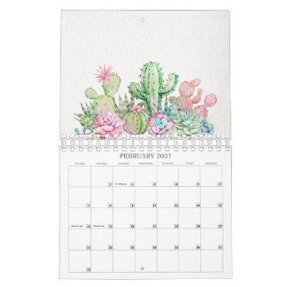 Teacher Classroom Cactus Planner & Calendar