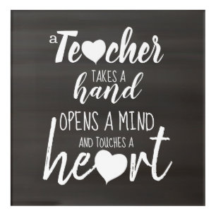 Teacher Classroom Motivational Quote Cute Acrylic Print