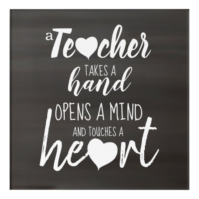 Teacher Classroom Motivational Quote Cute Acrylic Print (Front)