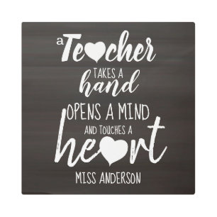 Teacher Classroom Motivational Quote Personalized Metal Print