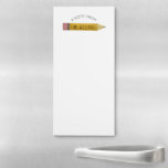 Teacher Classroom Pencil Custom Name Magnetic Notepad<br><div class="desc">This is a Teacher Classroom Pencil Custom Name Magnetic Note Pad!</div>