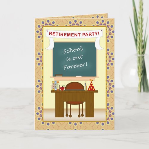 Teacher Classroom Retirement Party Invitation