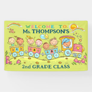 Teacher Classroom Welcome Sign School Train Banner
