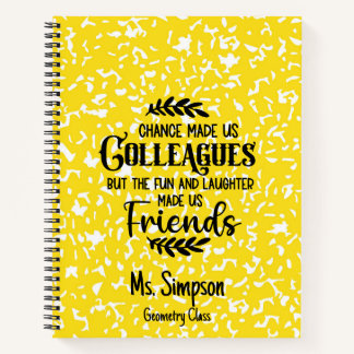 Teacher Colleague Hardcover Notebook Gift
