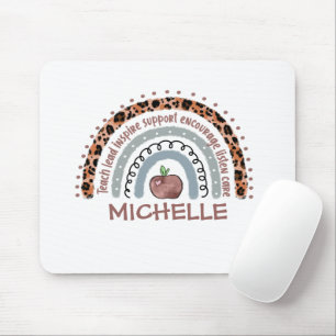 Teacher Core Values Rainbow Mouse Pad