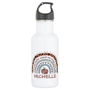 Teacher Core Values Rainbow Stainless Steel Water Bottle