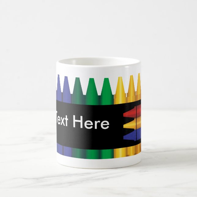 Teacher Crayon Design Custom Mug 2 (Center)