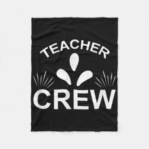 Teacher Crew Funny Back To School Fleece Blanket