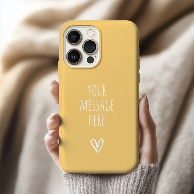 Teacher | Custom Message Yellow Graduation Gift Iphone Case (Personalized Message Yellow Phone Case – Gift for Best Friends, Mom, Grandma, Teachers or Students)