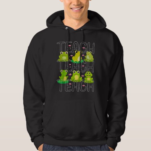 Teacher Cute Frogs Pet Animal Lover Teaching Schoo Hoodie