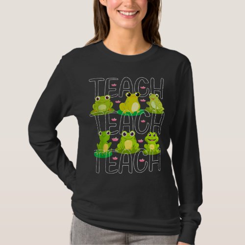 Teacher Cute Frogs Pet Animal Lover Teaching Schoo T_Shirt