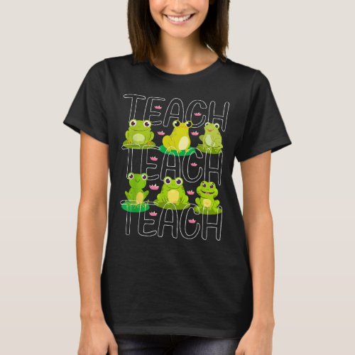 Teacher Cute Frogs Pet Animal Lover Teaching Schoo T_Shirt