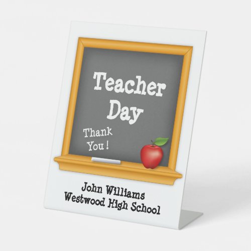 Teacher Day Thank You  Pedestal Sign