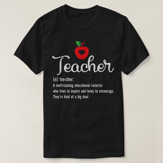 Teacher Definition Funny Teacher  T-Shirt (Design Front)
