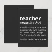 Teacher Definition - Funny Teaching School Teacher (Front/Back)