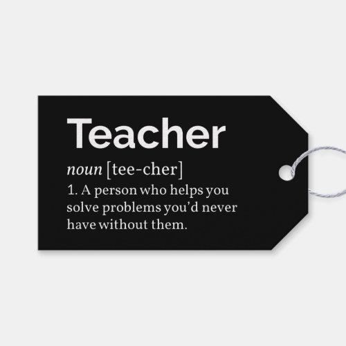 Teacher Definition Gift Tags