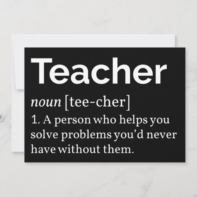 Teacher Definition Invitation (Front)